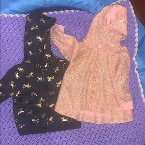 2 toddler girls hoodies